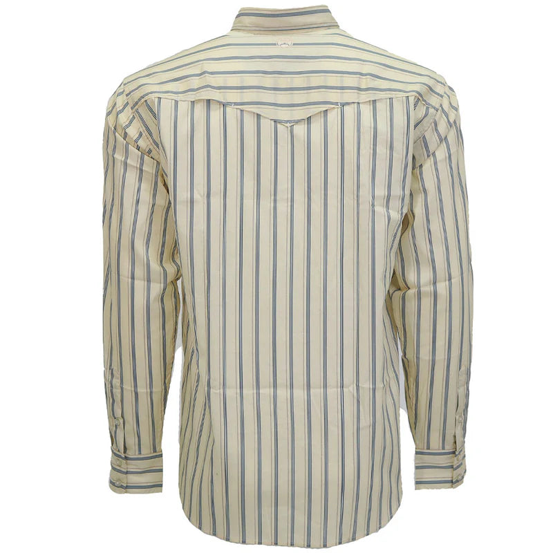 Hooey Men's L/S Maverick Pin Stripe Western Button Up Shirt in Yellow