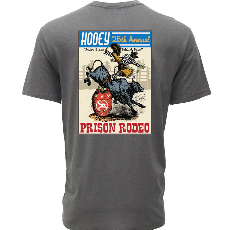 Hooey Men's Prison Rodeo Graphic Tee in Grey