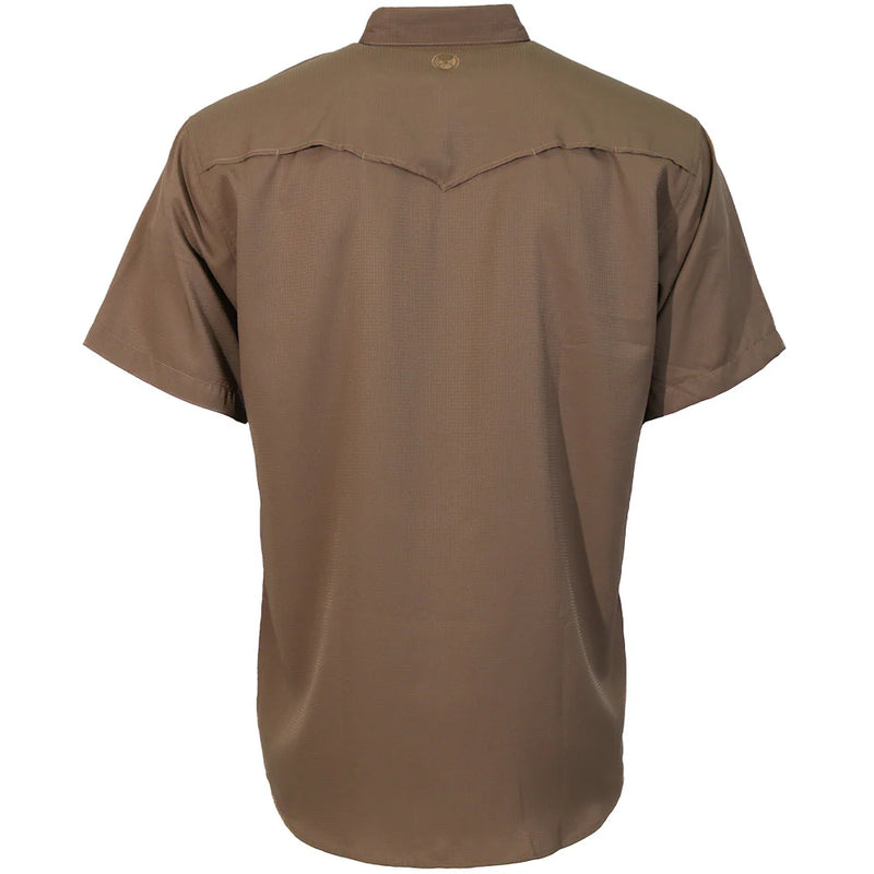 Hooey Men's Sol S/S Western Pearl Snap Shirt in Brown