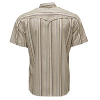 Hooey Men's Sol S/S Western Pearl Snap Shirt in Cream/Stripe