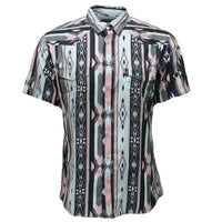 Hooey Men's Sol S/S Western Pearl Snap Shirt in Pink/Aztec