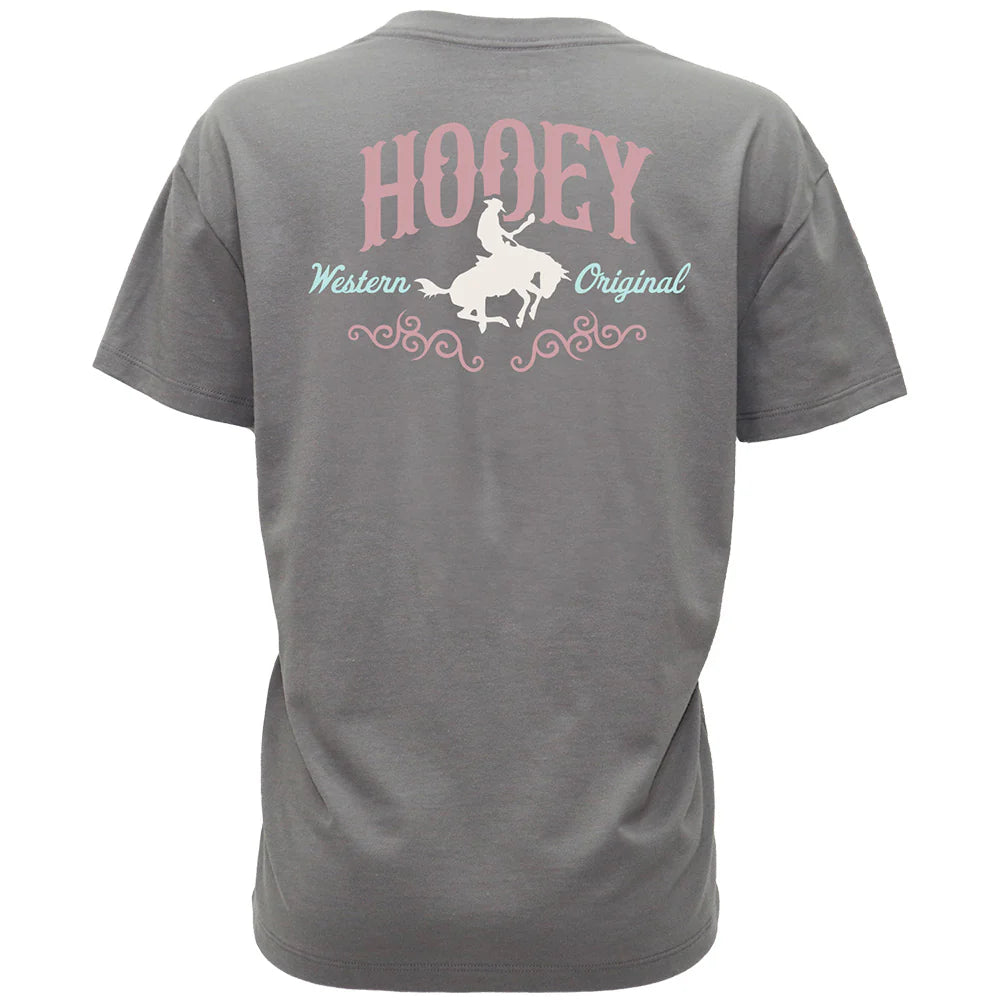 Hooey Women's S/S Salado Graphic Tee in Grey