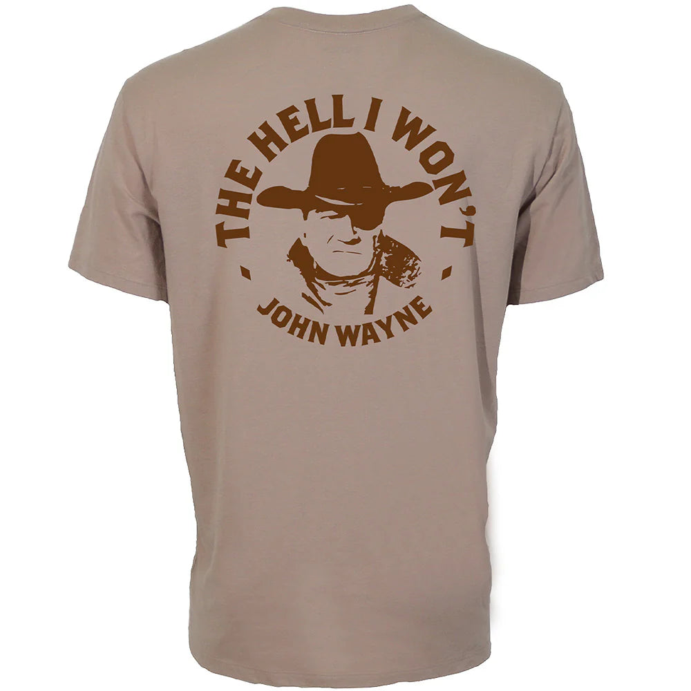 Hooey Men's John Wayne Graphic Tee in Light Brown