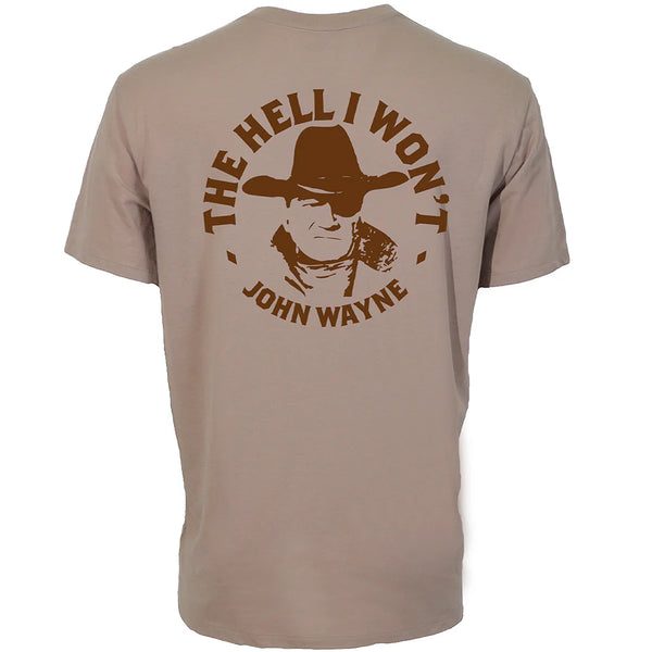 Hooey Men's John Wayne Graphic Tee in Light Brown