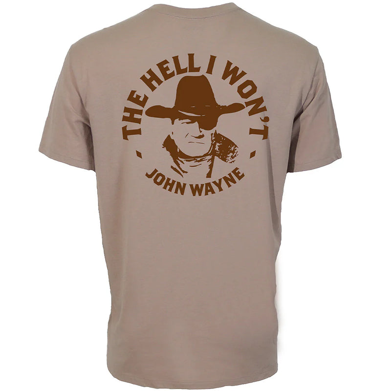 Hooey Men's John Wayne Graphic Tee in Light Brown