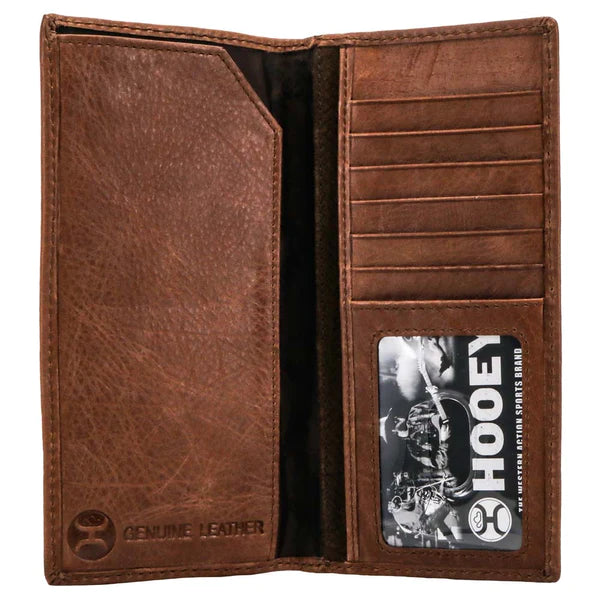 Hooey "Classic Roughout" Leather Basket Weave Rodeo Wallet