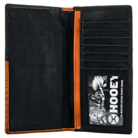 Hooey "Hands Up Basket Weave" Black and Brown Leather Rodeo Wallet