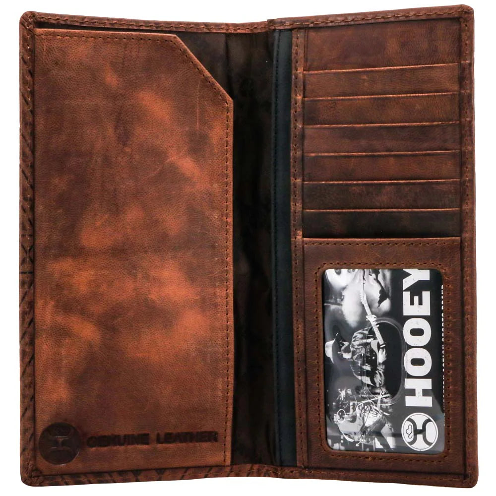 Hooey "Austin" Embossed Aztec Leather Rodeo Wallet