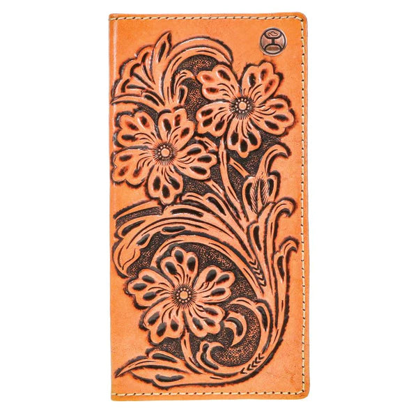 Hooey "Anhalt" Floral Hand Tooled Leather Rodeo Wallet