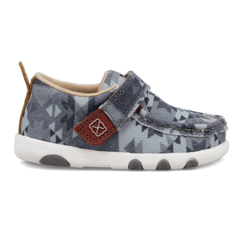 Hooey by Twisted X Infant & Toddler Grey Aztec Driving Moc