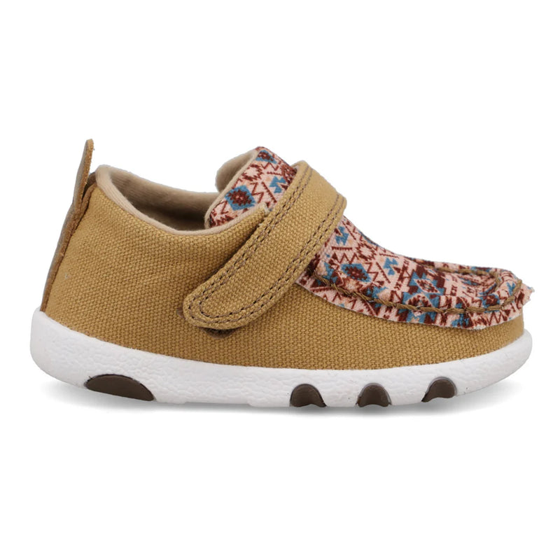 Hooey by Twisted X Baby & Toddler Driving Moc in Beeswax & Aztec Multi