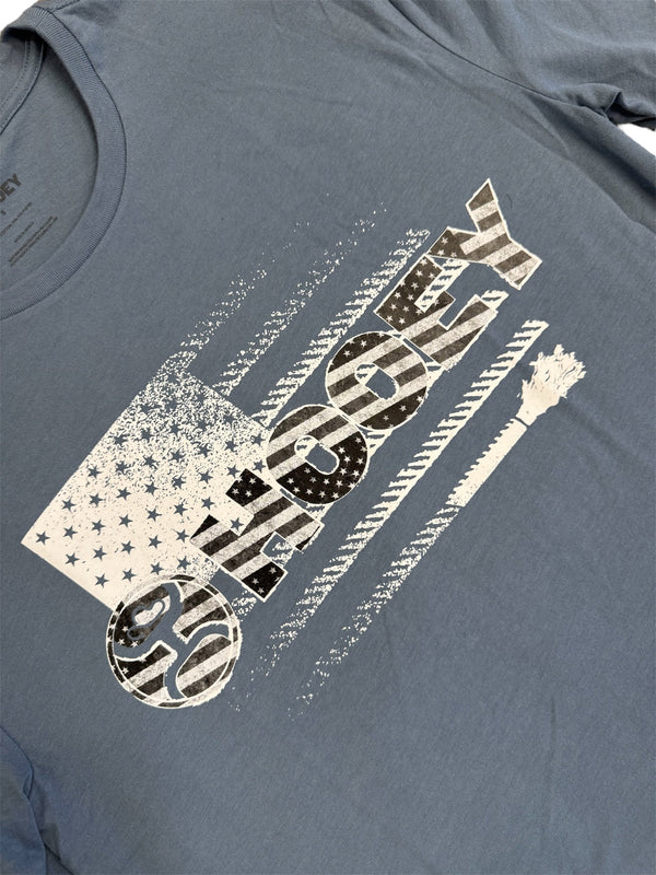 Hooey Men's Ol' Glory Flag Graphic Tee in Dark Denim