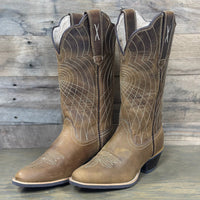 Twisted X Women's 12" Western "R" Toe Boot in Sienna