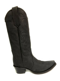Circle G Women's Black Embroidered Snip Toe Western Boot