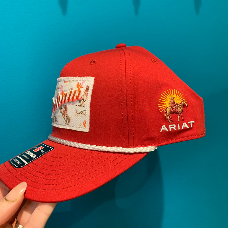 Ariat Women's Red Yeehaw Patch Ball Cap