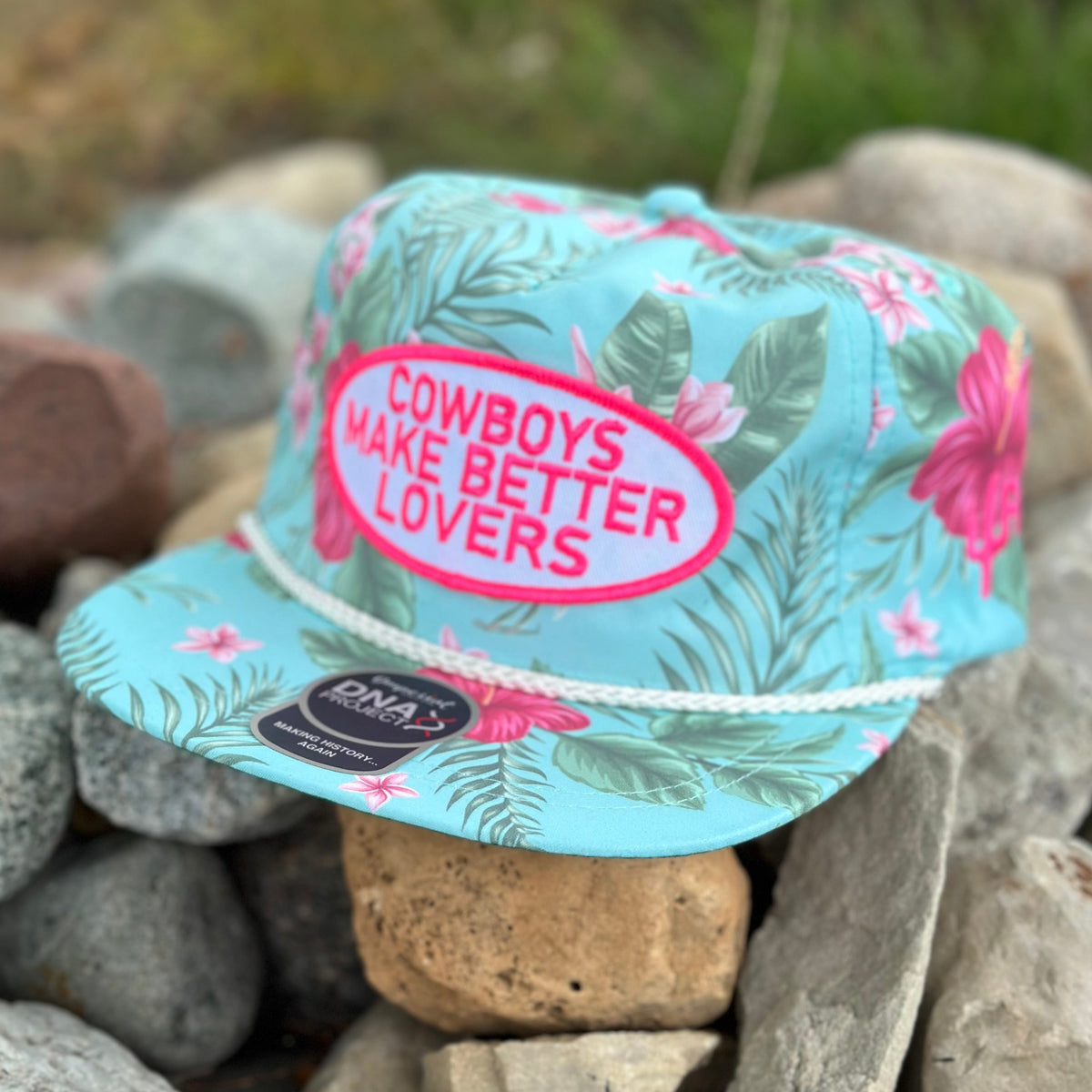 Cactus Alley Hat Co Better Lovers Rope Cap- Mint Floral