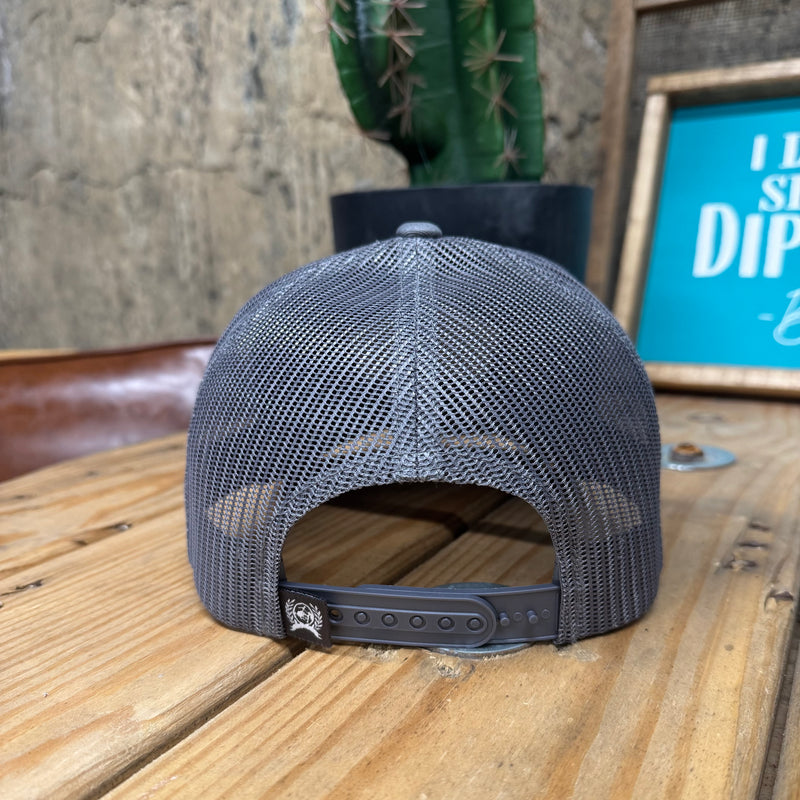 Cinch Men's Logo Patch Trucker Cap in Grey