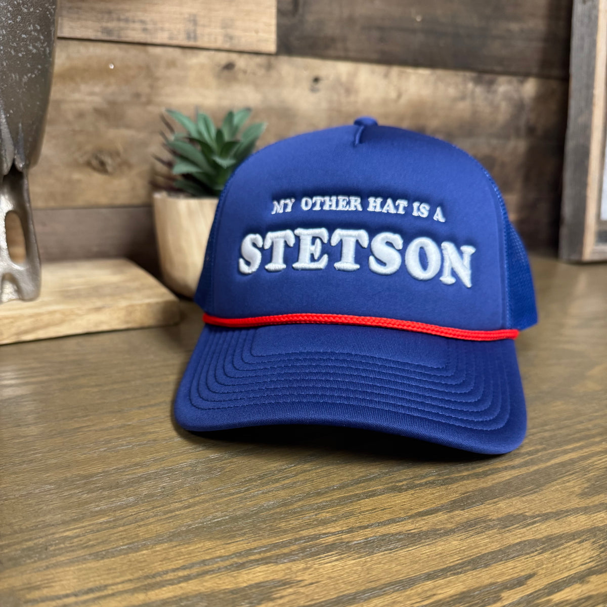 Stetson Foam Rope Trucker Cap in Blue