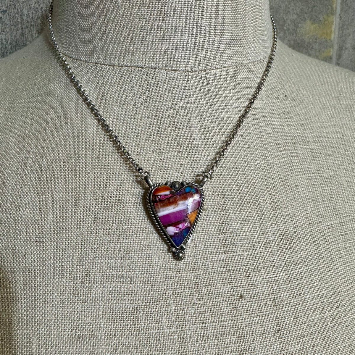 Hada Collection Sterling Silver and Dahlia Necklace