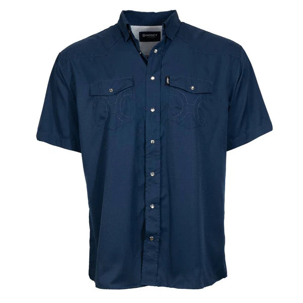 Hooey Men's Sol Navy Short Sleeve Western Snap Shirt