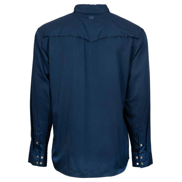 Hooey Men's L/S Sol Solid Western Snap Shirt in Navy