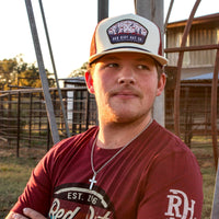 Red Dirt Hat Co. Over Yonder Hat in Stone & Burgundy