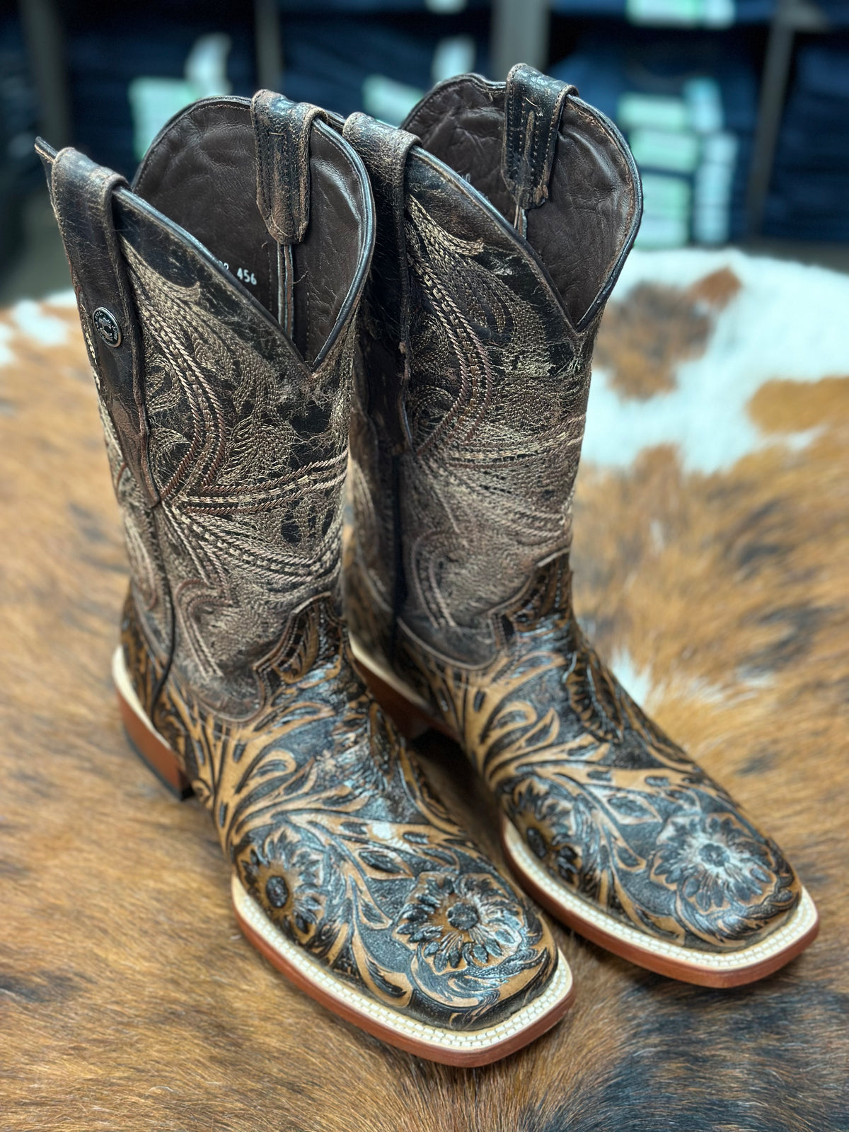 Tanner Mark Men's Hand Tooled Western Boot