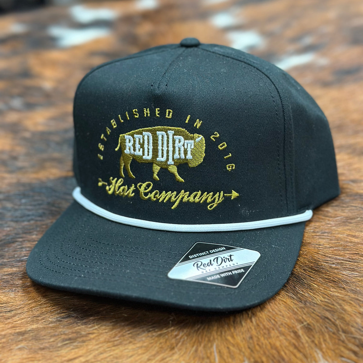 Red Dirt Hat Co. "Fool's Gold" Rope Hat in Black