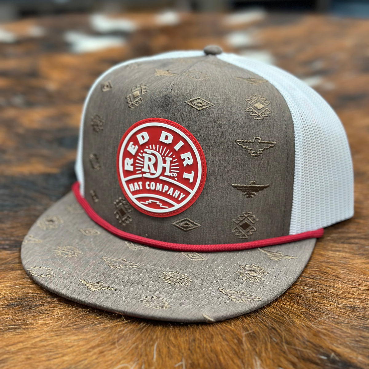 Red Dirt Hat Co. "The Ruins" Rope Hat in Brown & White