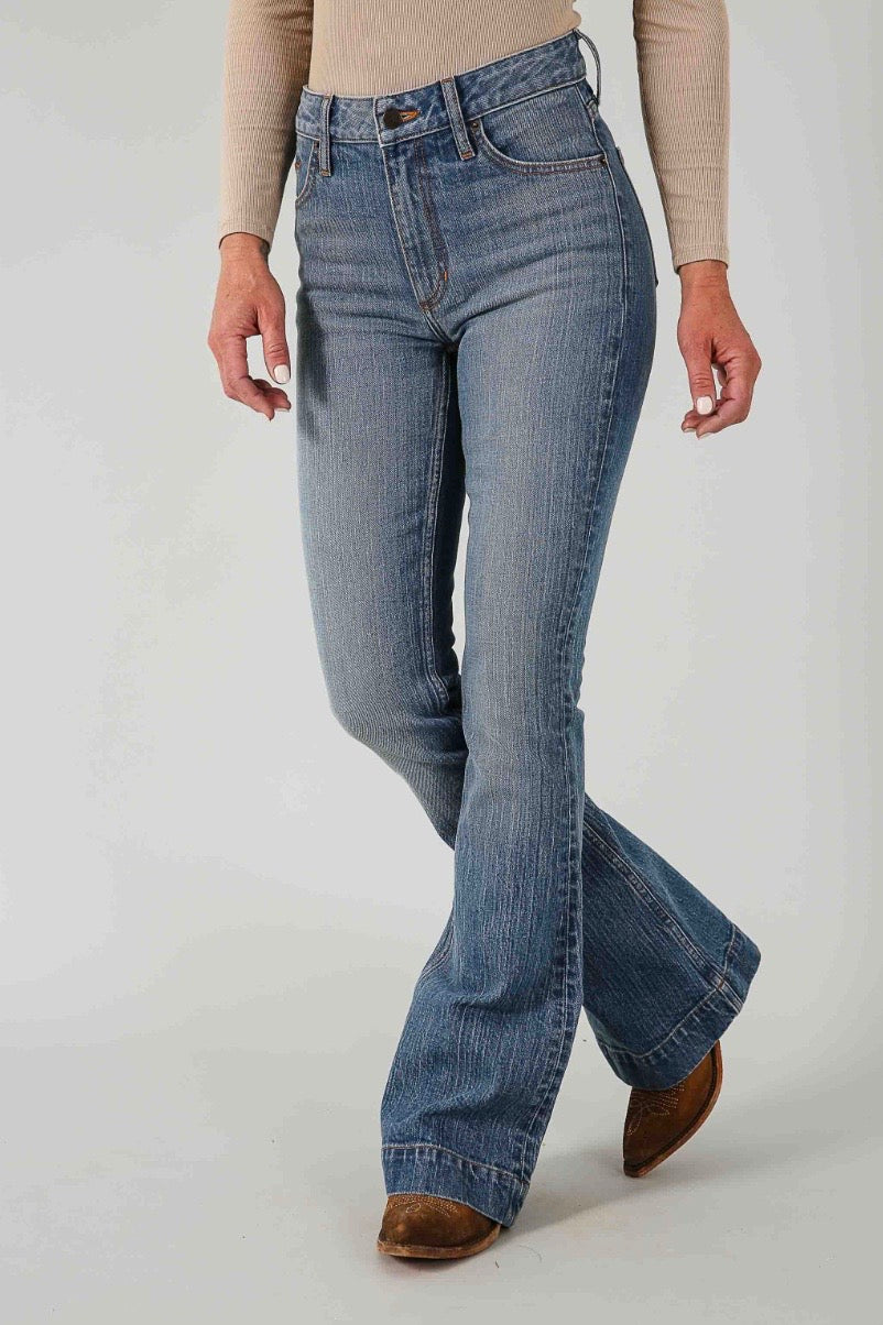 High-waist flared jeans - Women