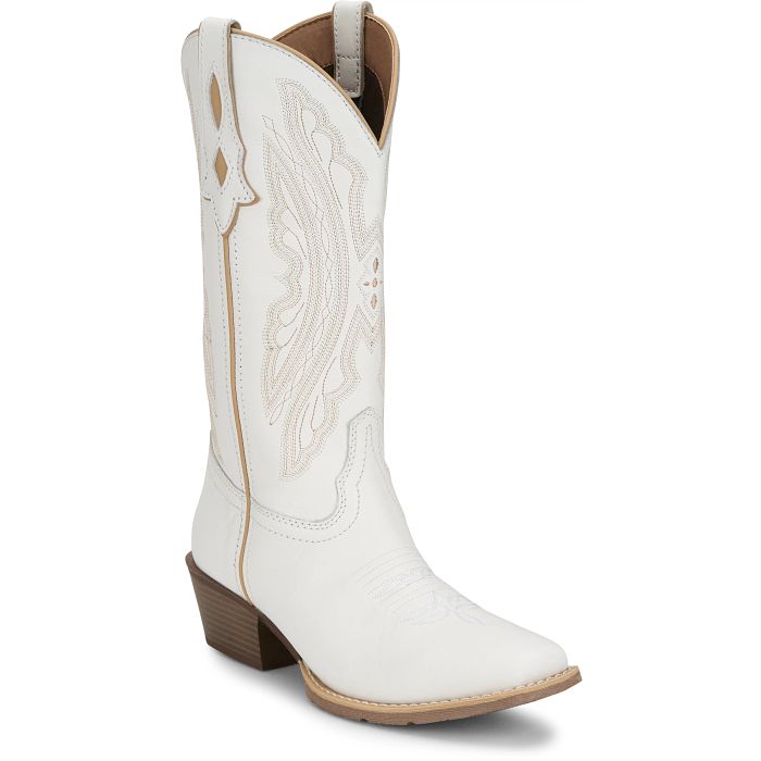 Justin Women's Rae 12" Western Boot in Bright White