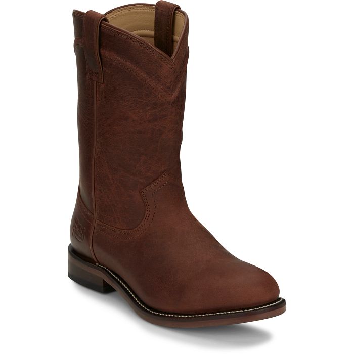 Justin Boots Mens 6.5 Womens 8 Brown Corona Classic Roper Western Cowboy Leather Justin Men main image 4
