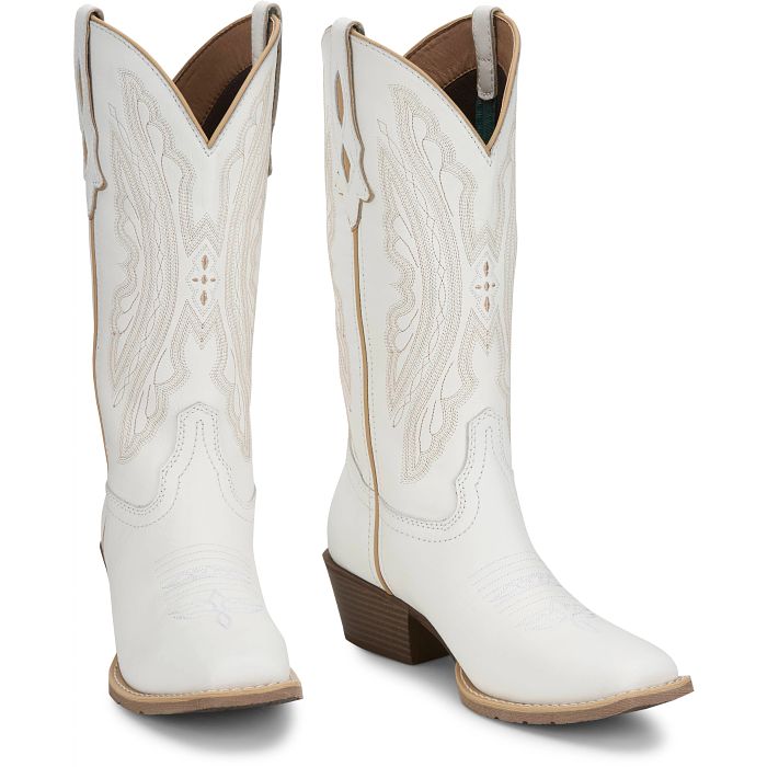 Justin Women's Rae 12" Western Boot in Bright White