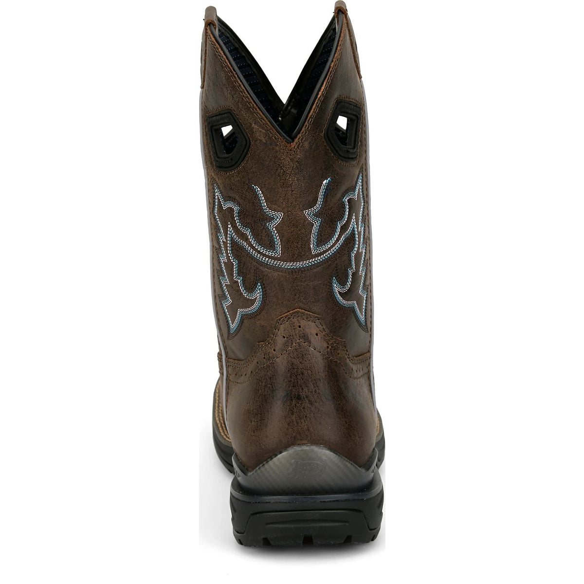 Justin Men's Apprentice 11" Square Toe Nano Composite Work Boot in Brown Water Buffalo