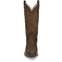 Justin Men's Buck Round Toe Western Boot in Bay Apache Cowhide