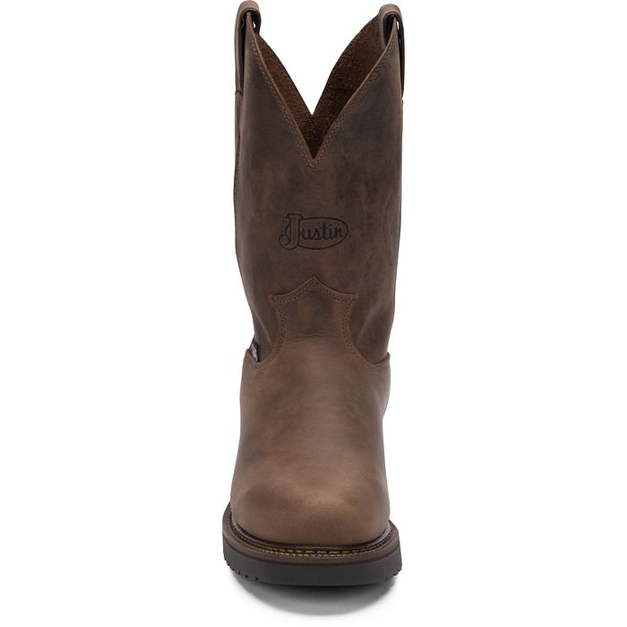 Justin Men's Balusters 11" Work Boot in Bay Gaucho Brown