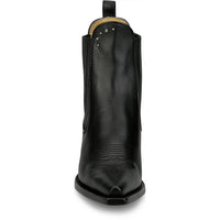 Justin Women's Hart 6" Snip Toe Leather Bootie in Black
