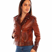 Scully Women's Zip Front Leather Jacket