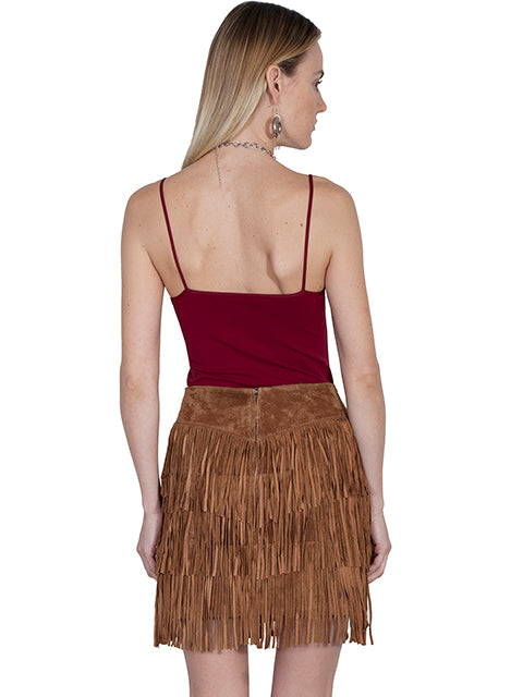 Scully Women's Fringe Skirt in Cinnamon
