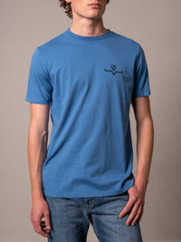 Kimes Ranch Lucky B Bucking T-Shirt in Mid Blue