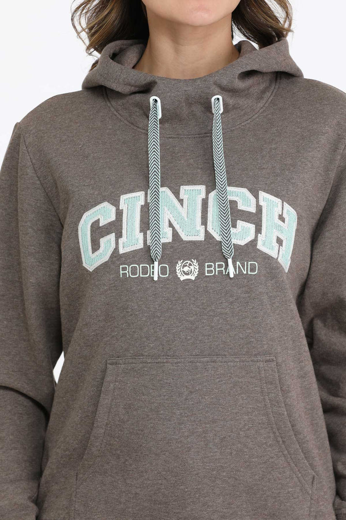 Cinch Women's Embroidered Logo Rodeo Brand Western Hoodie in Brown