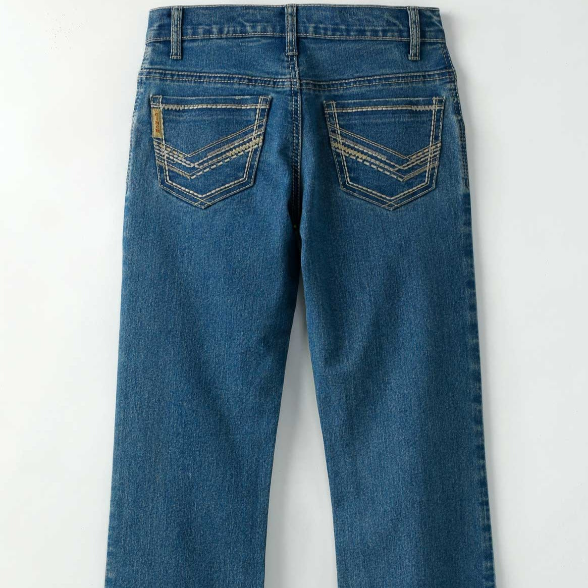 Cinch Boys Relaxed Fit Bootcut Jeans in Medium Stonewash