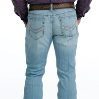 Cinch Men's Ian Slim Fit Bootcut Jean in Light Stonewash