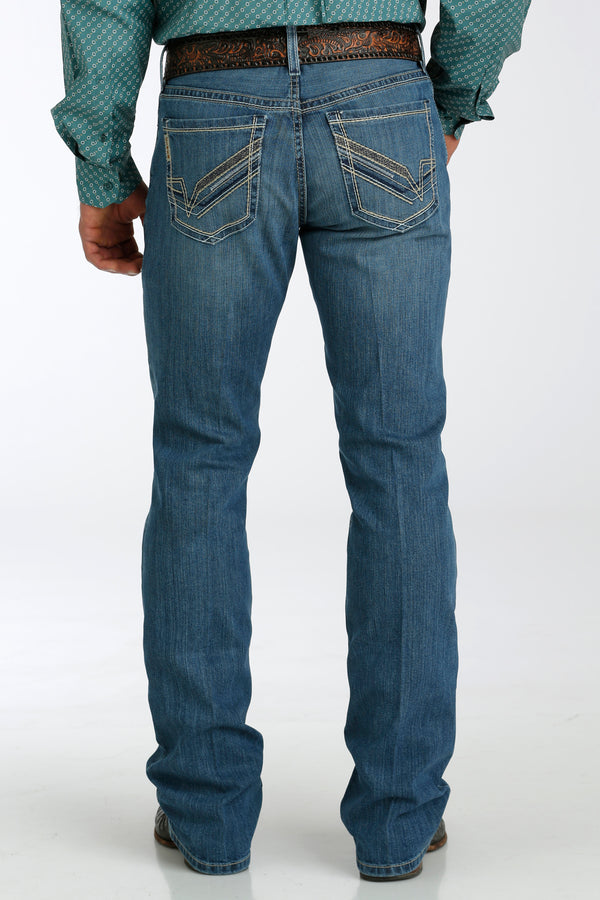 Cinch Men's Ian Slim Fit Jean in Medium Stonewash