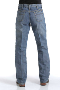 Cinch Men's White Label Relaxed Straight Jean in Medium Stonewash