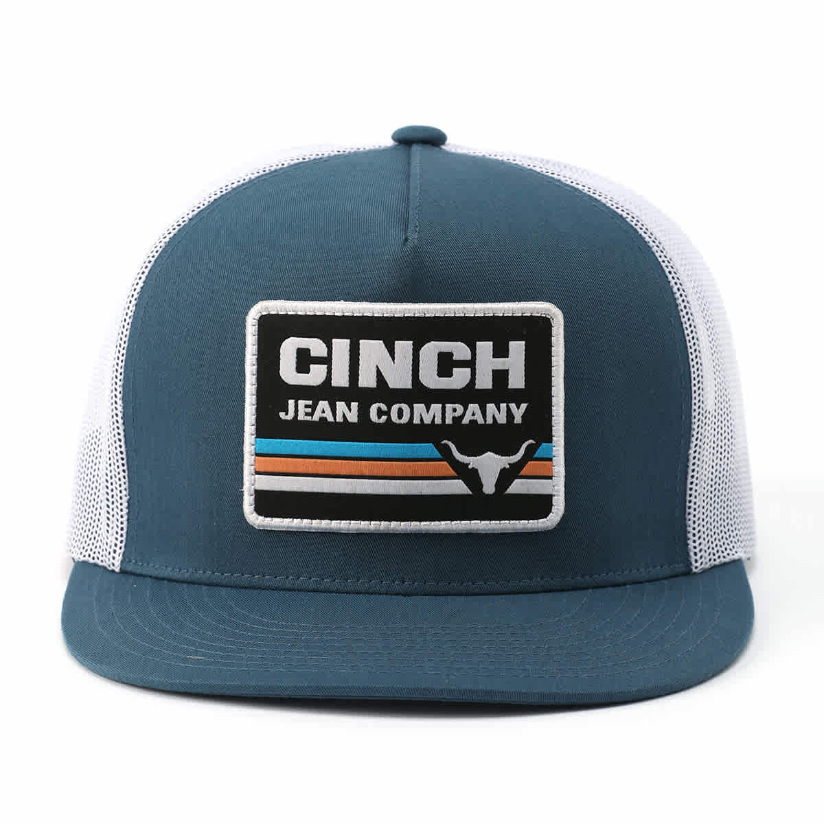 Cinch Men's Logo Patch Trucker Cap in Teal