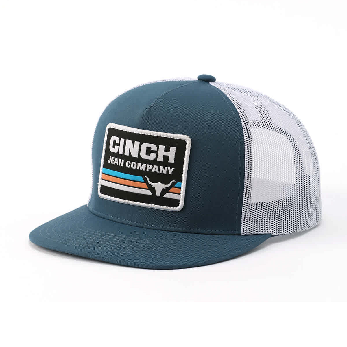 Cinch Men's Logo Patch Trucker Cap in Teal
