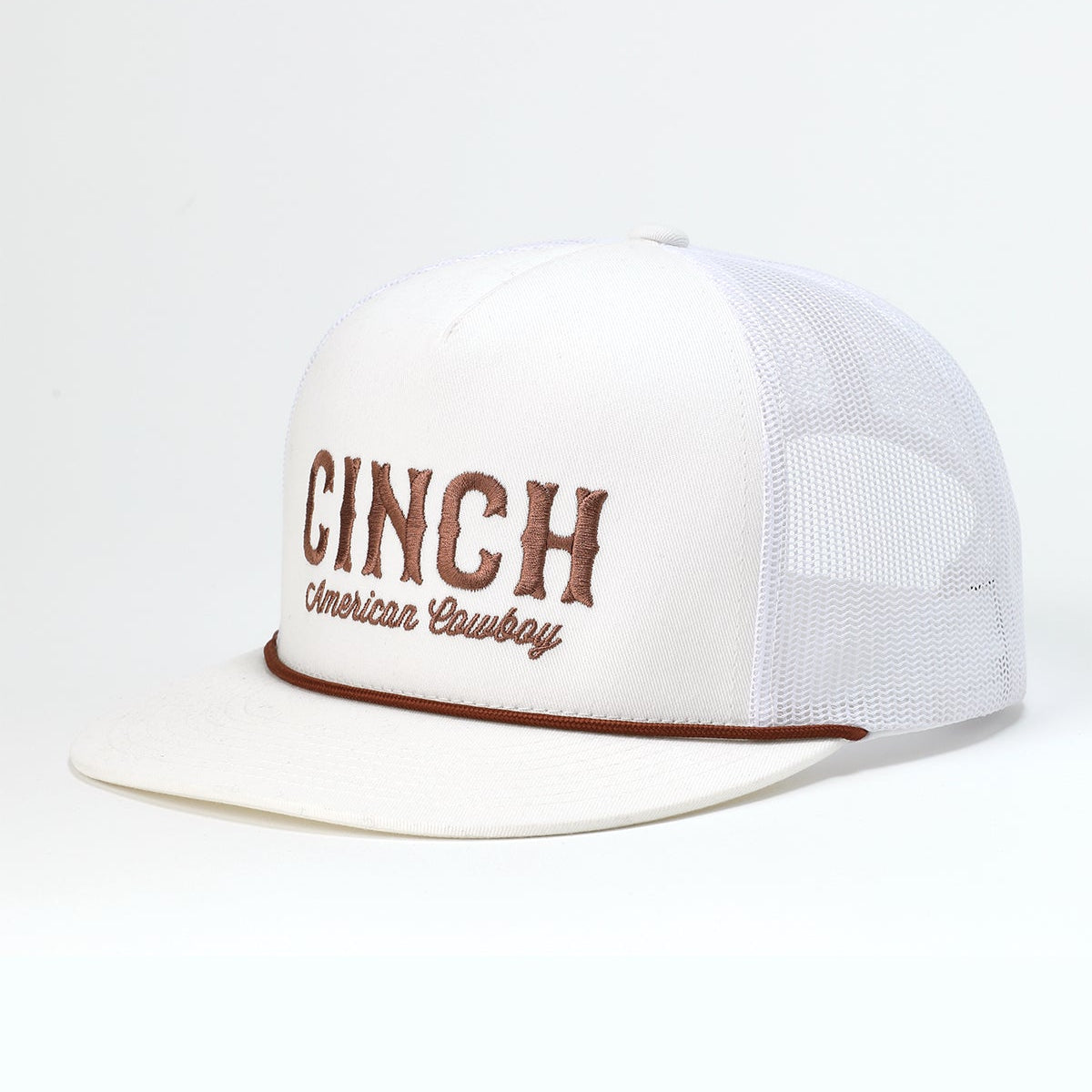Cinch Men's American Cowboy Trucker Cap in White