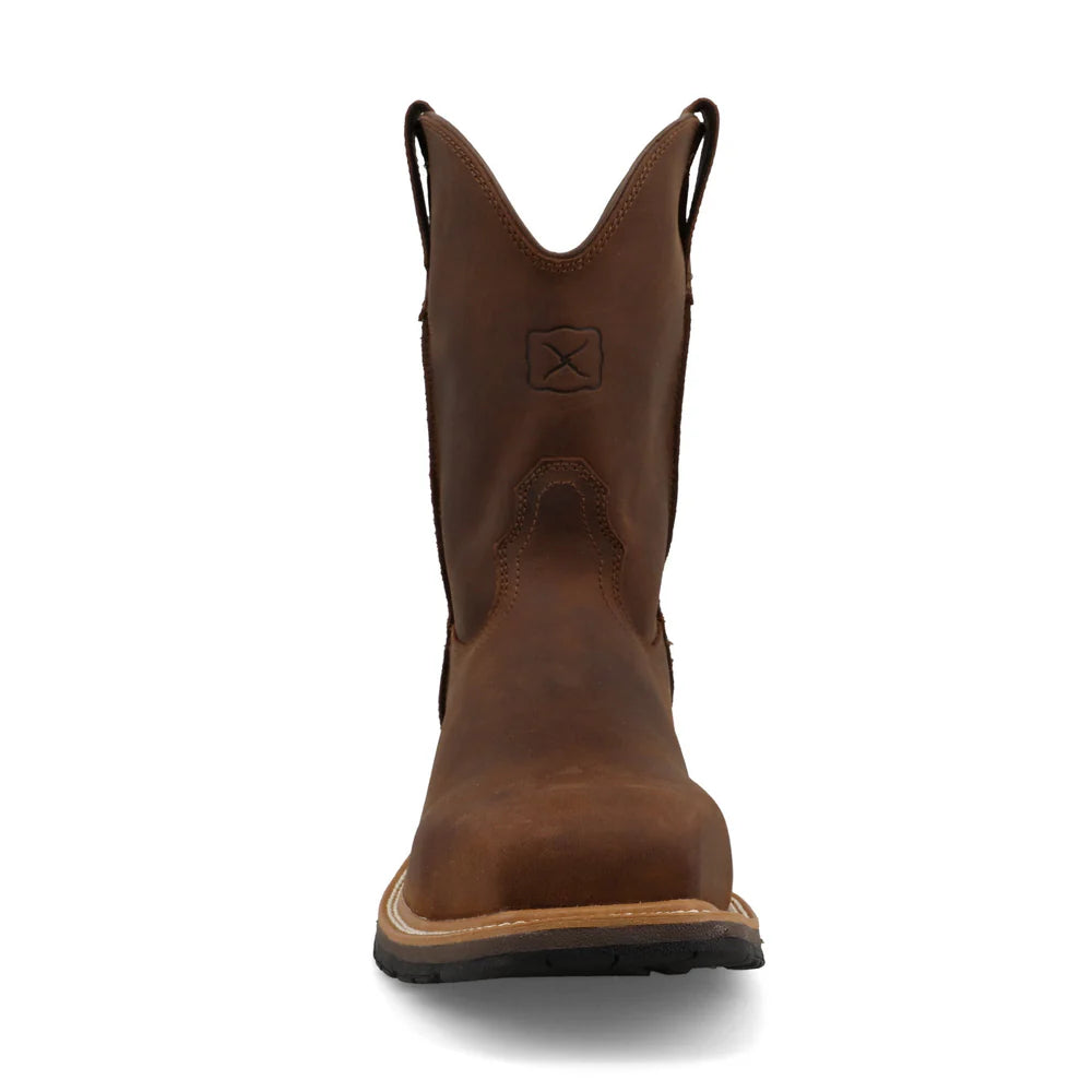 Twisted X Men's 10" Nano Toe Cowboy Work Boot in Dark Brown