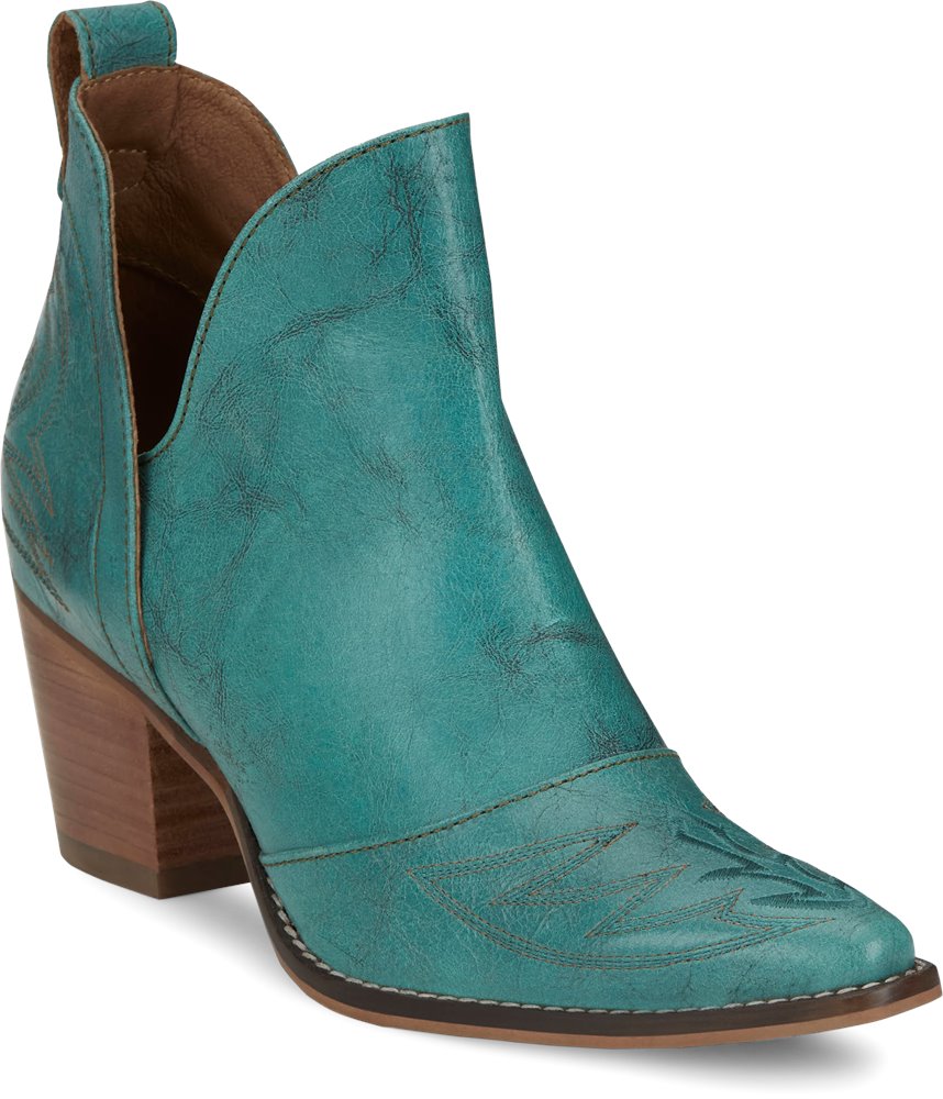 Nocona Women's Micki Turquoise Cowhide Western Bootie – Branded